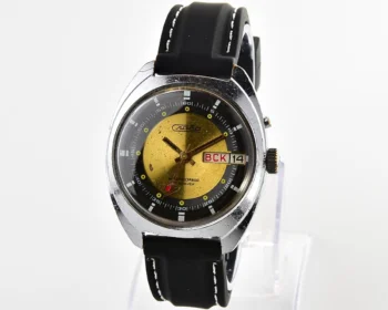Slava Soviet mechanical vintage watch with automatic self-winding movement