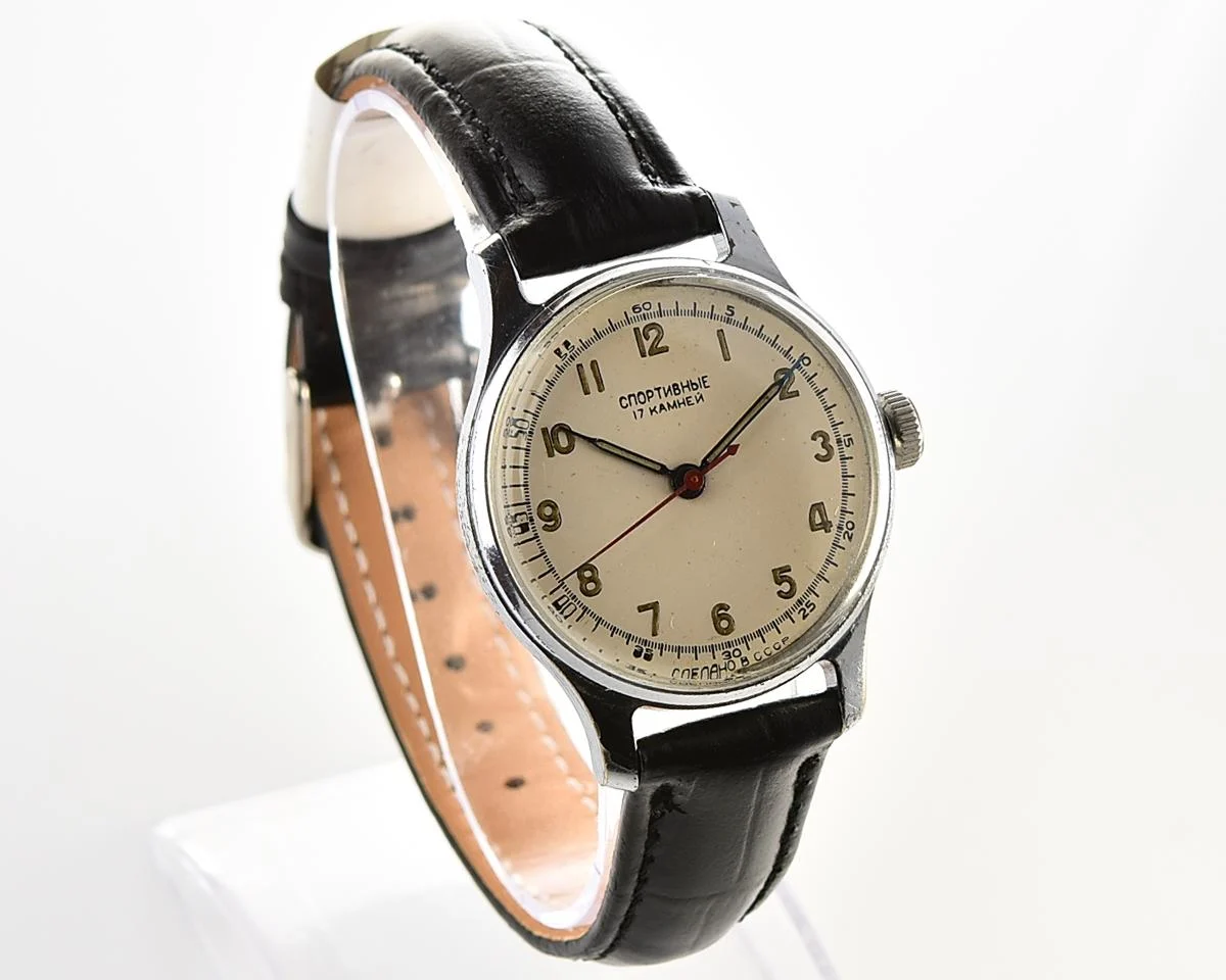 Excellent vintage Soviet Sportivnie mechanical watch