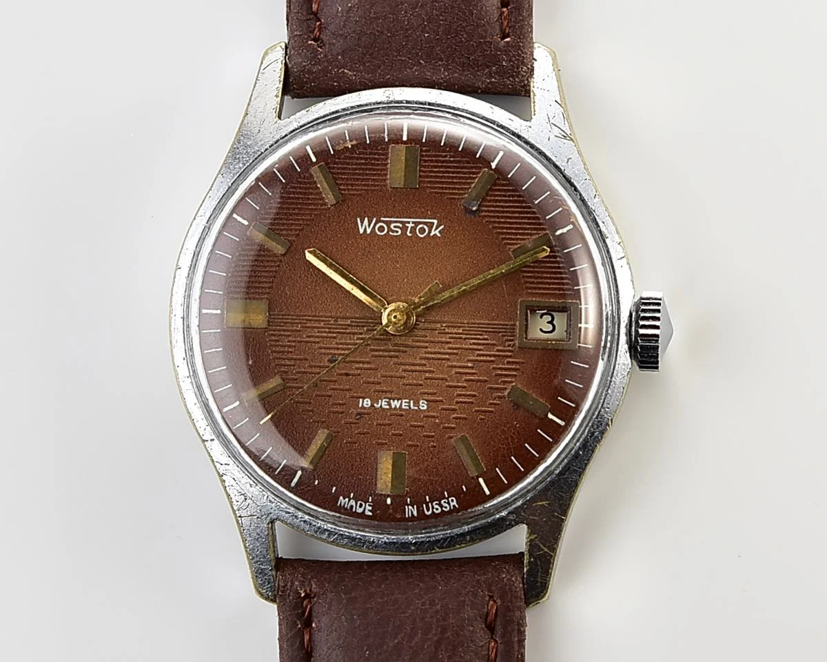 Vintage Soviet Vostok mechanical wristwatch