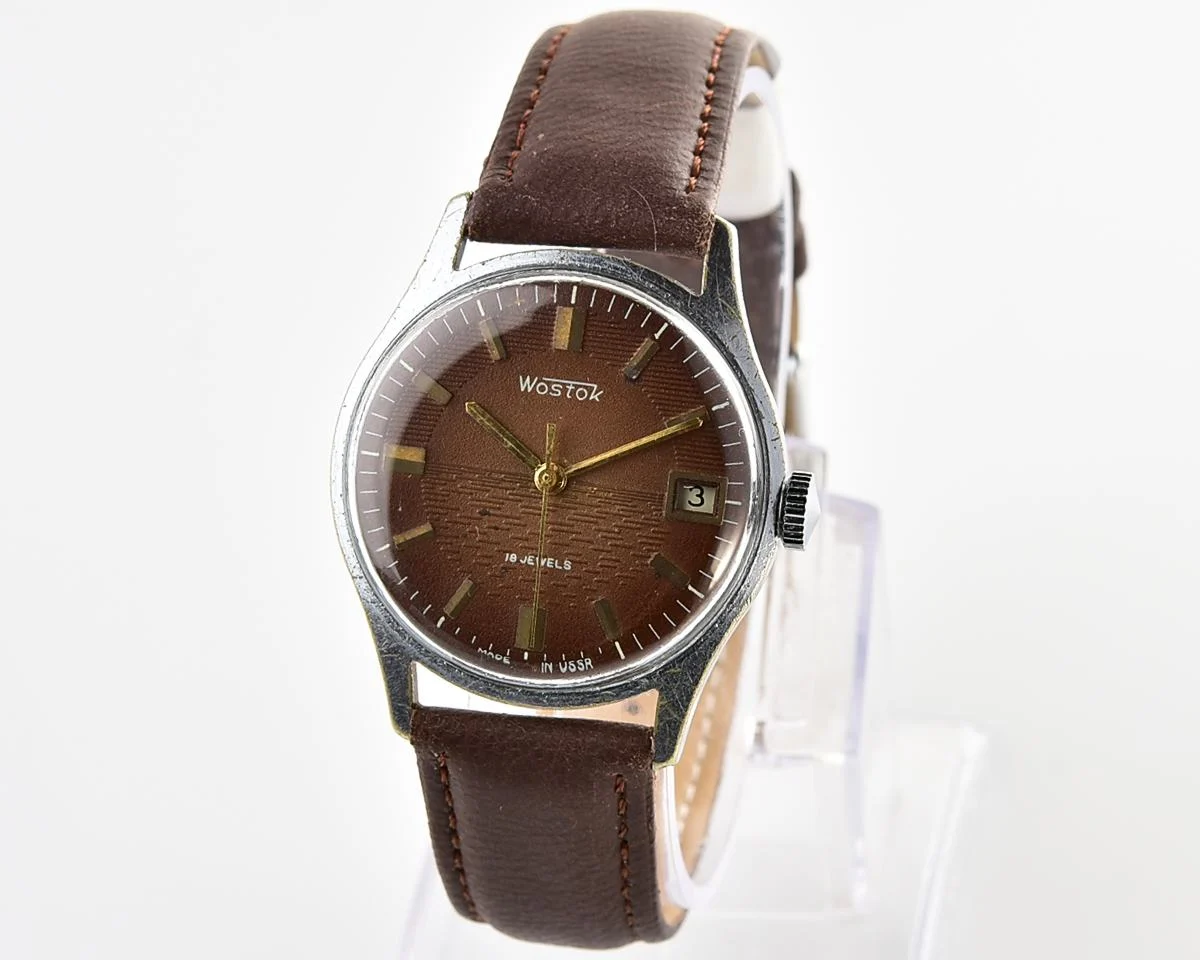 Vintage Soviet Vostok mechanical wristwatch