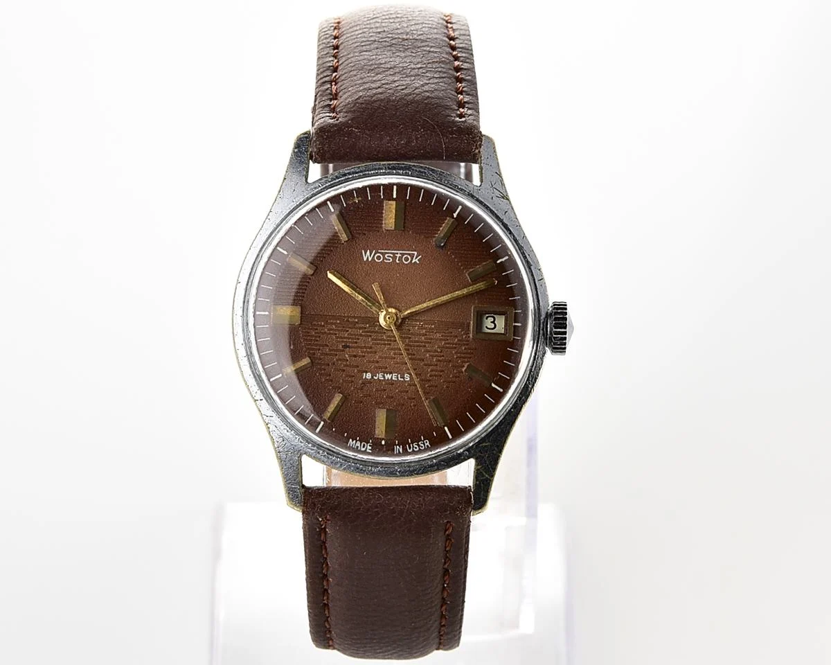 Vintage Soviet Vostok mechanical wristwatch