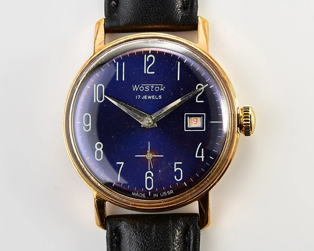 Vintage Soviet Wostok (Vostok) mechanical gold-plated wrist watch