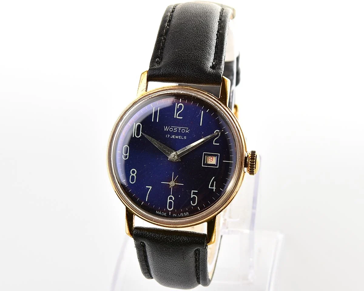 Vintage Soviet Wostok (Vostok) mechanical gold-plated wrist watch