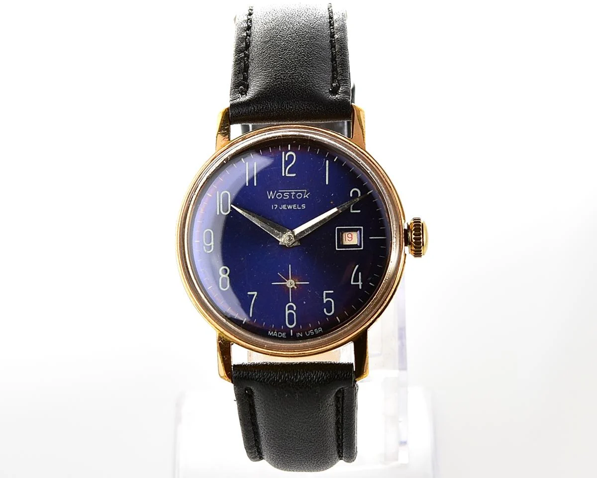 Vintage Soviet Wostok (Vostok) mechanical gold-plated wrist watch