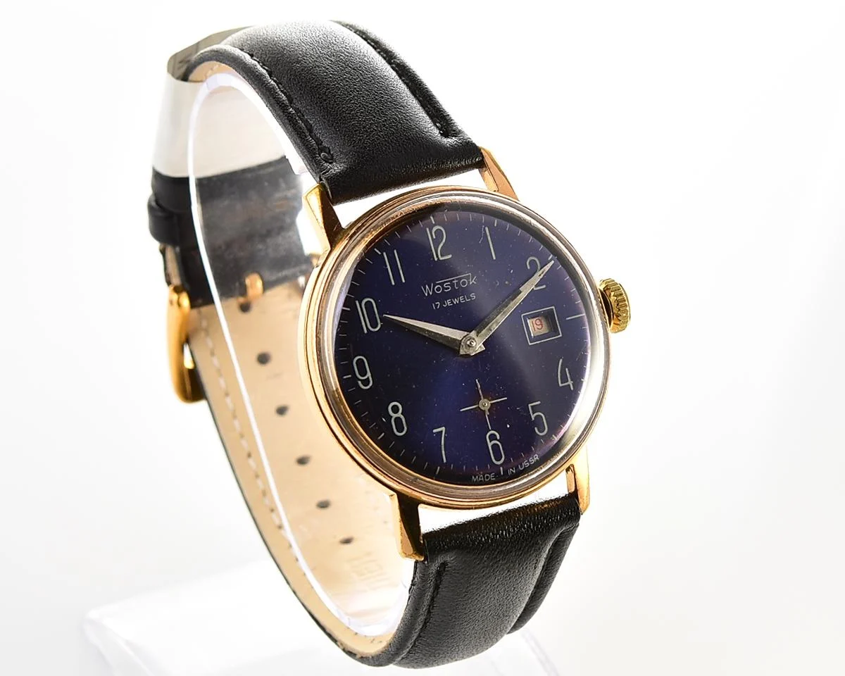 Vintage Soviet Wostok (Vostok) mechanical gold-plated wrist watch