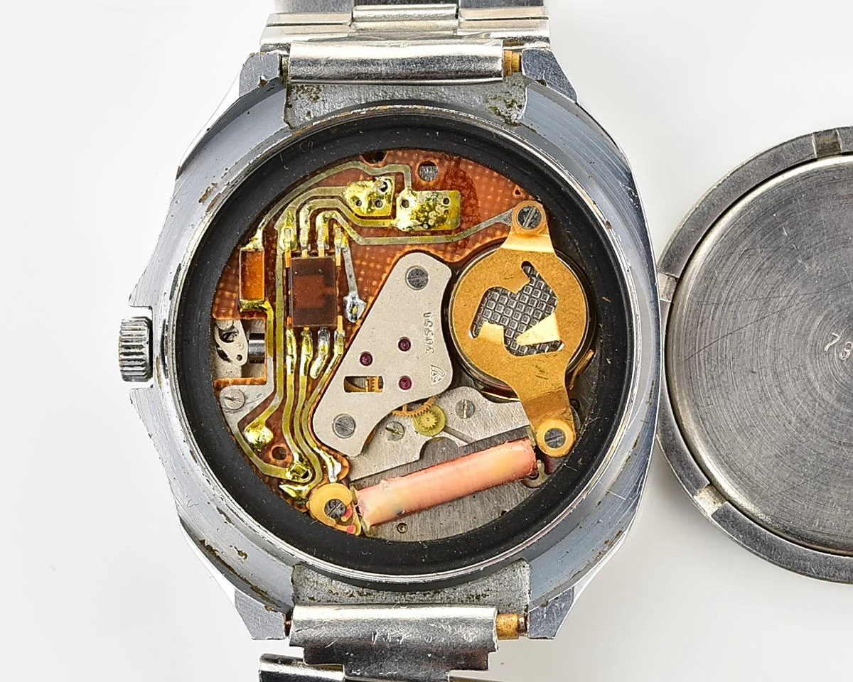 Vintage Chaika black dial Soviet quartz watch