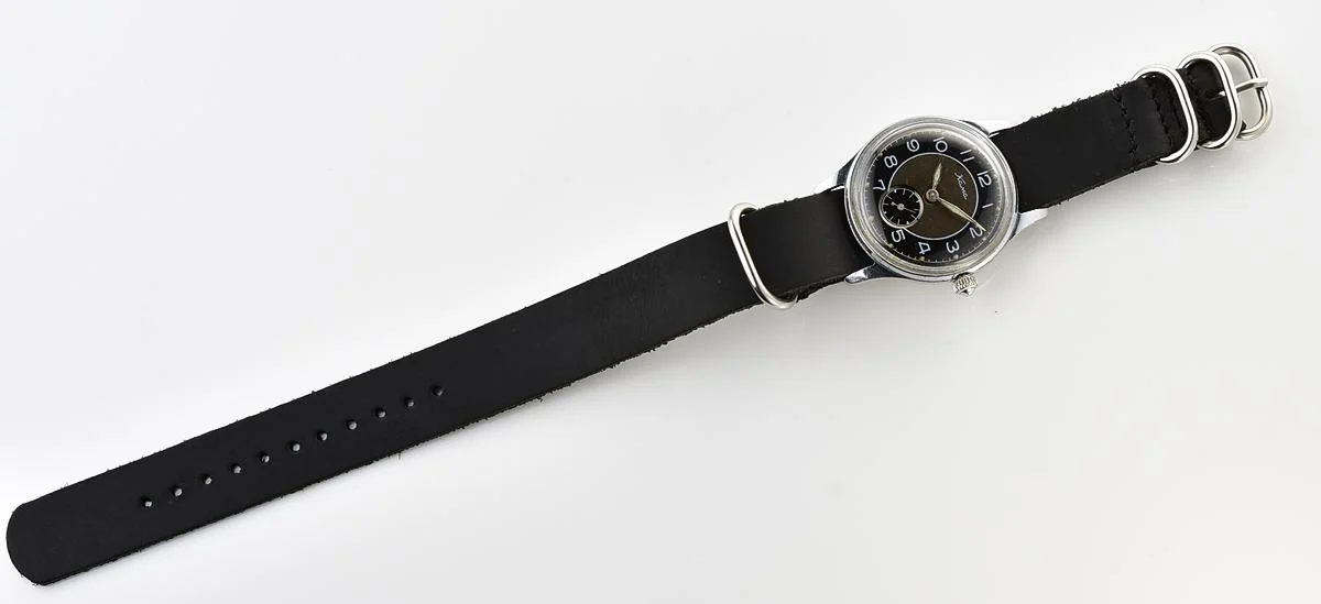 Excellent vintage Soviet Kama mechanical watch with NATO Commander genuine leather strap