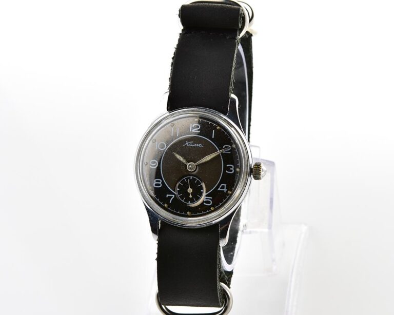 Excellent vintage soviet KAMA mechanical watch with NATO Commander genuine leather strap