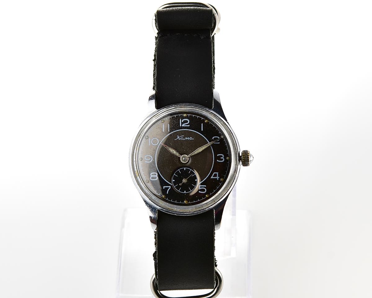 Excellent vintage soviet KAMA mechanical watch with NATO Commander genuine leather strap