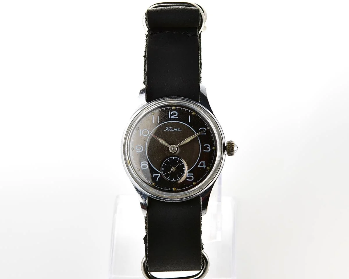 Excellent vintage Soviet Kama mechanical watch with NATO Commander genuine leather strap