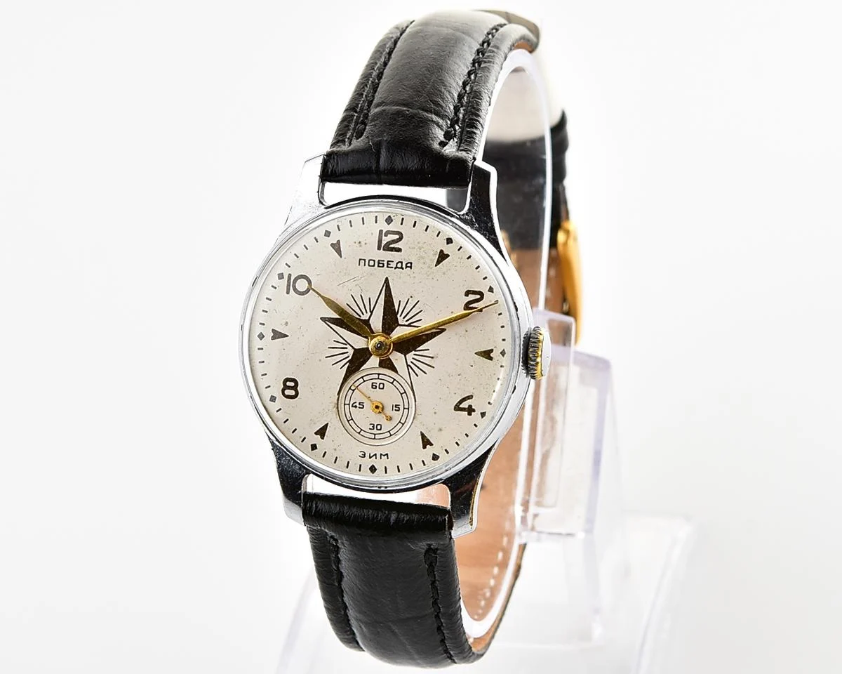 Rare! Vintage Soviet mechanical watch Pobeda Star, from the 2nd quarter 1958!