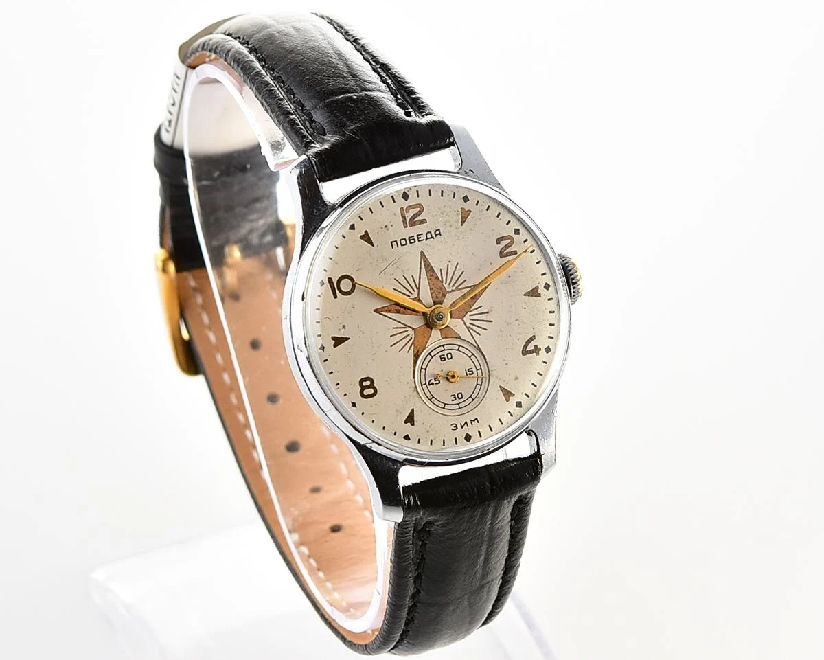 Rare! Vintage Soviet mechanical watch Pobeda Star, from the 2nd quarter 1958!