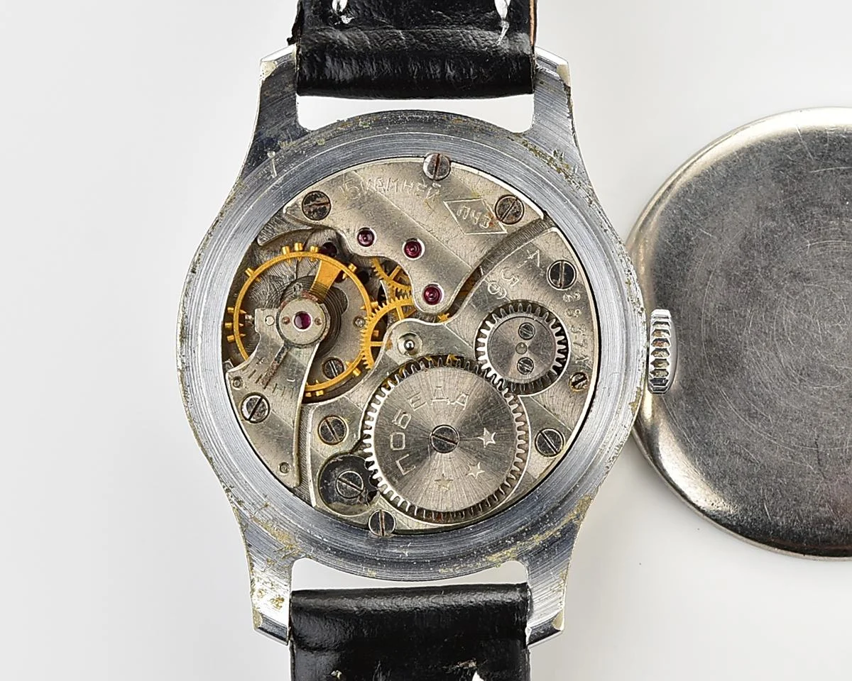 Vintage Soviet mechanical Pobeda wristwatch, PChZ