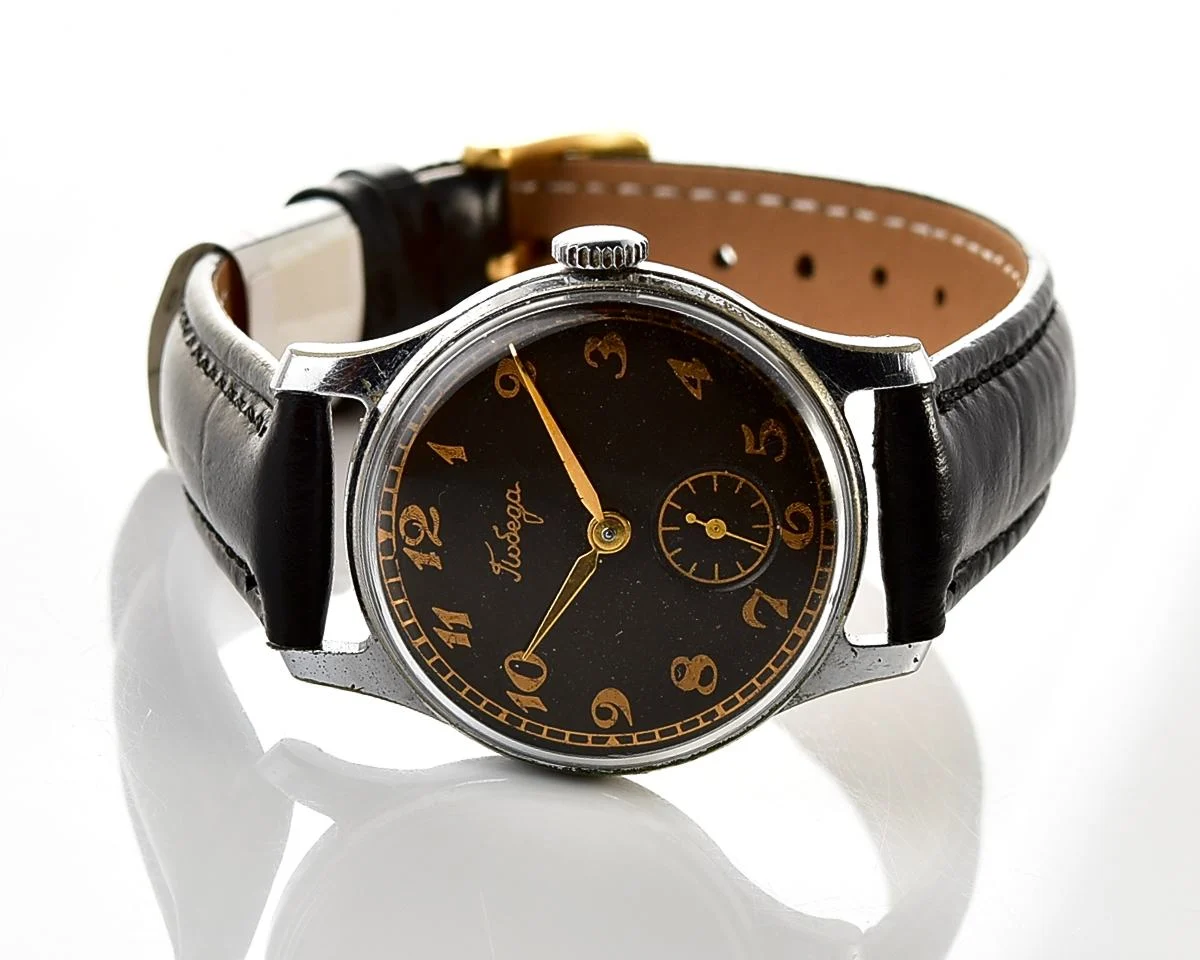 Vintage Soviet mechanical Pobeda wristwatch, PChZ