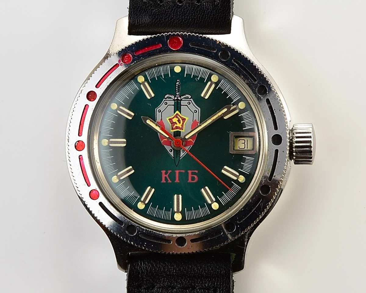 Vostok Amphibia KGB mechanical watch with automatic self winding movement