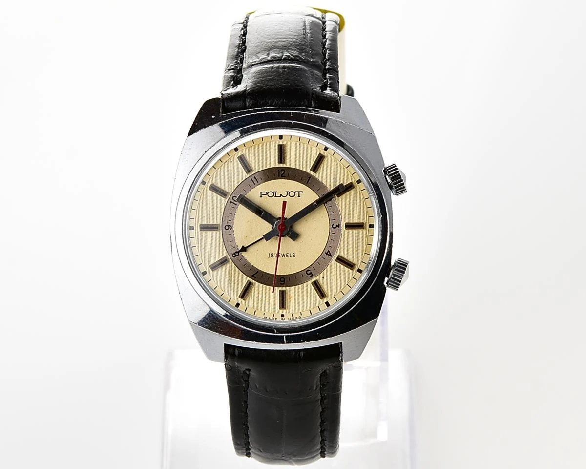 Soviet Poljot mechanical watch with alarm clock function!