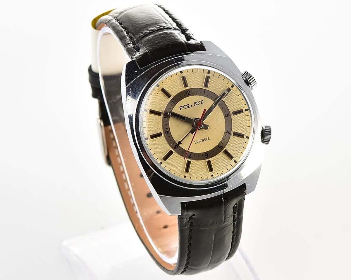 Soviet Poljot mechanical watch with alarm clock function!