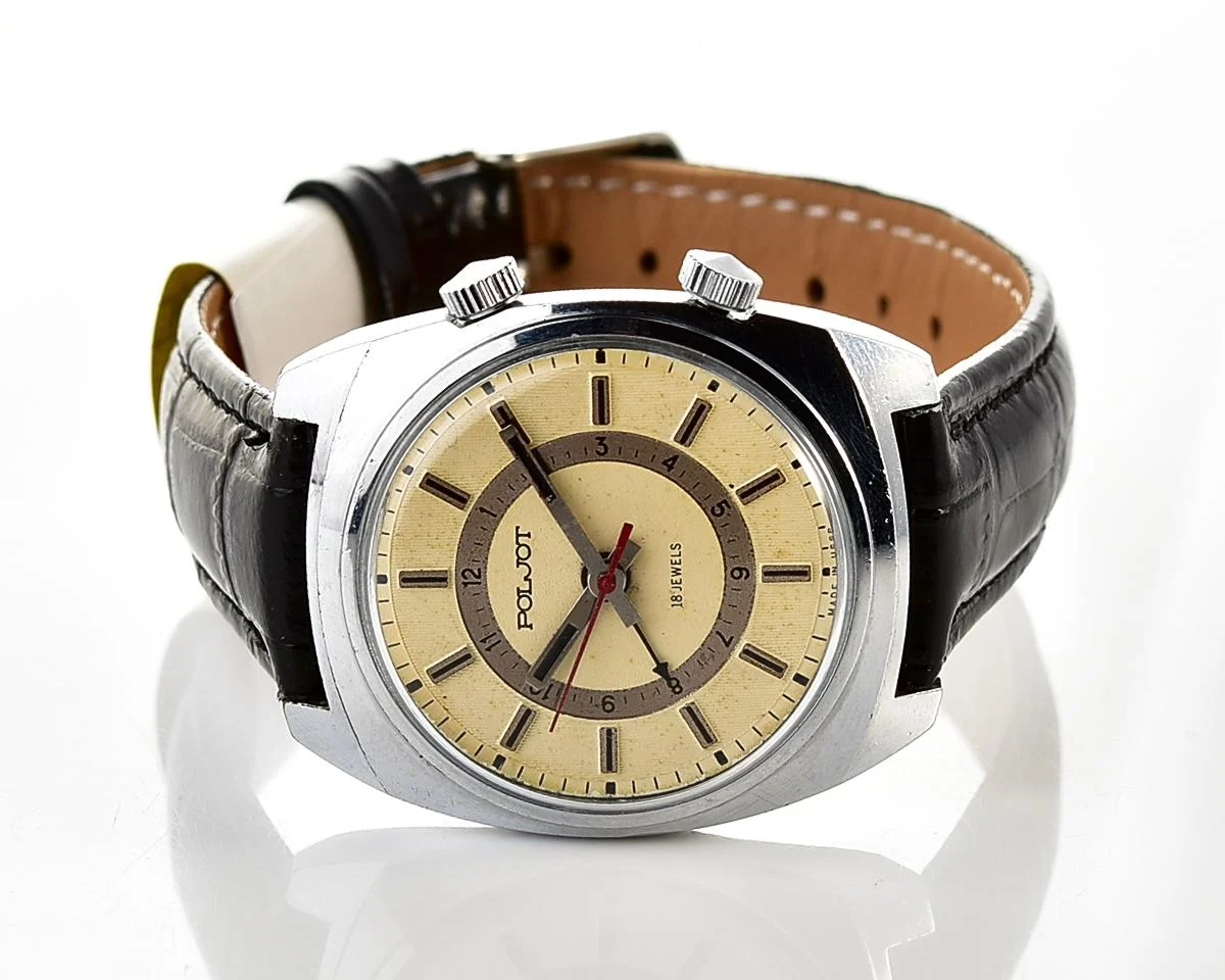 Soviet Poljot mechanical watch with alarm clock function!