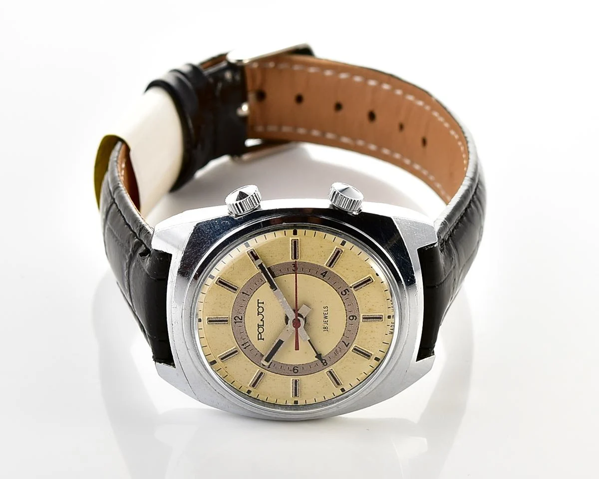 Soviet Poljot mechanical watch with alarm clock function!