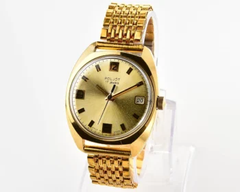 Excellent Soviet Poljot mechanical gold-plated wrist watch