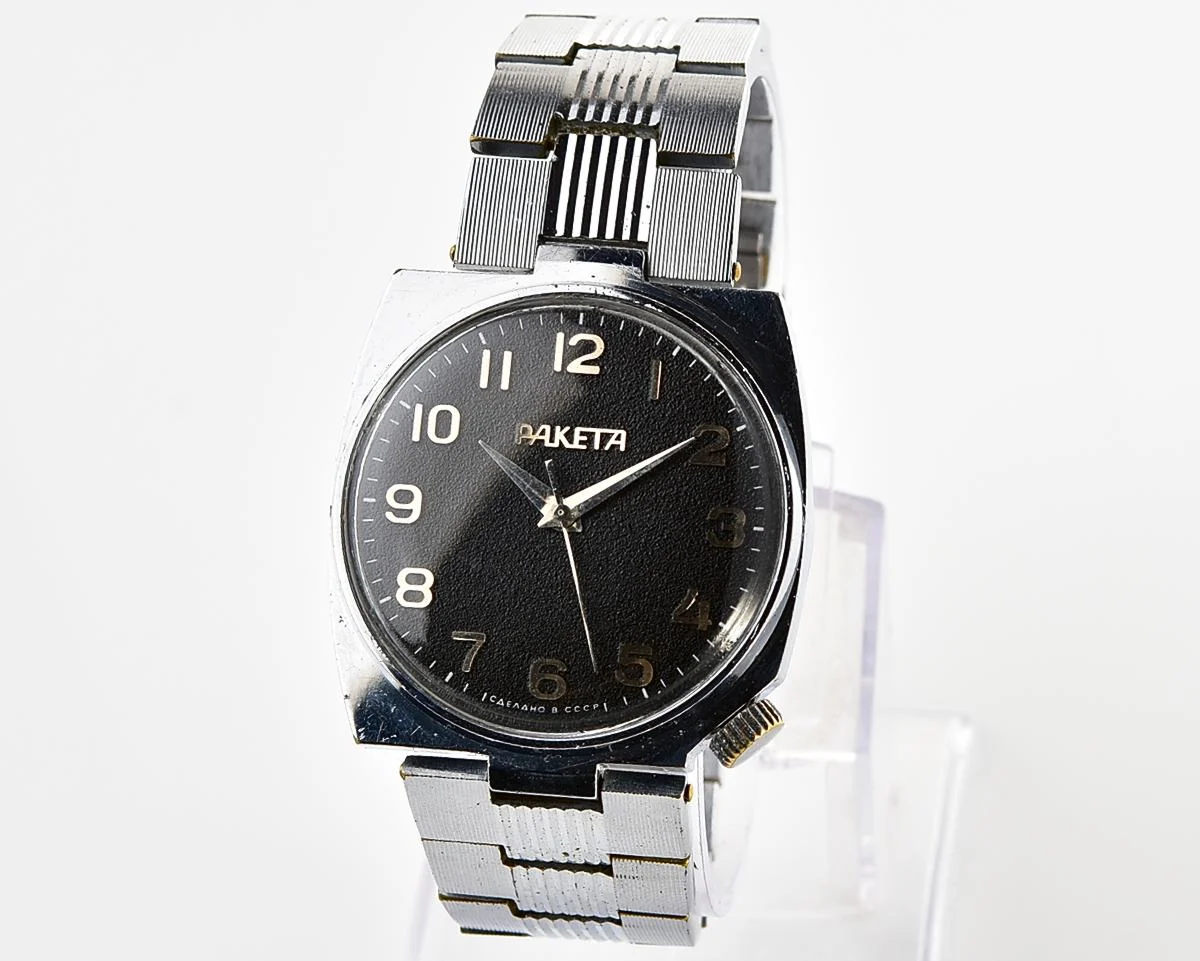 Uncommon Soviet Raketa mechanical wristwatch