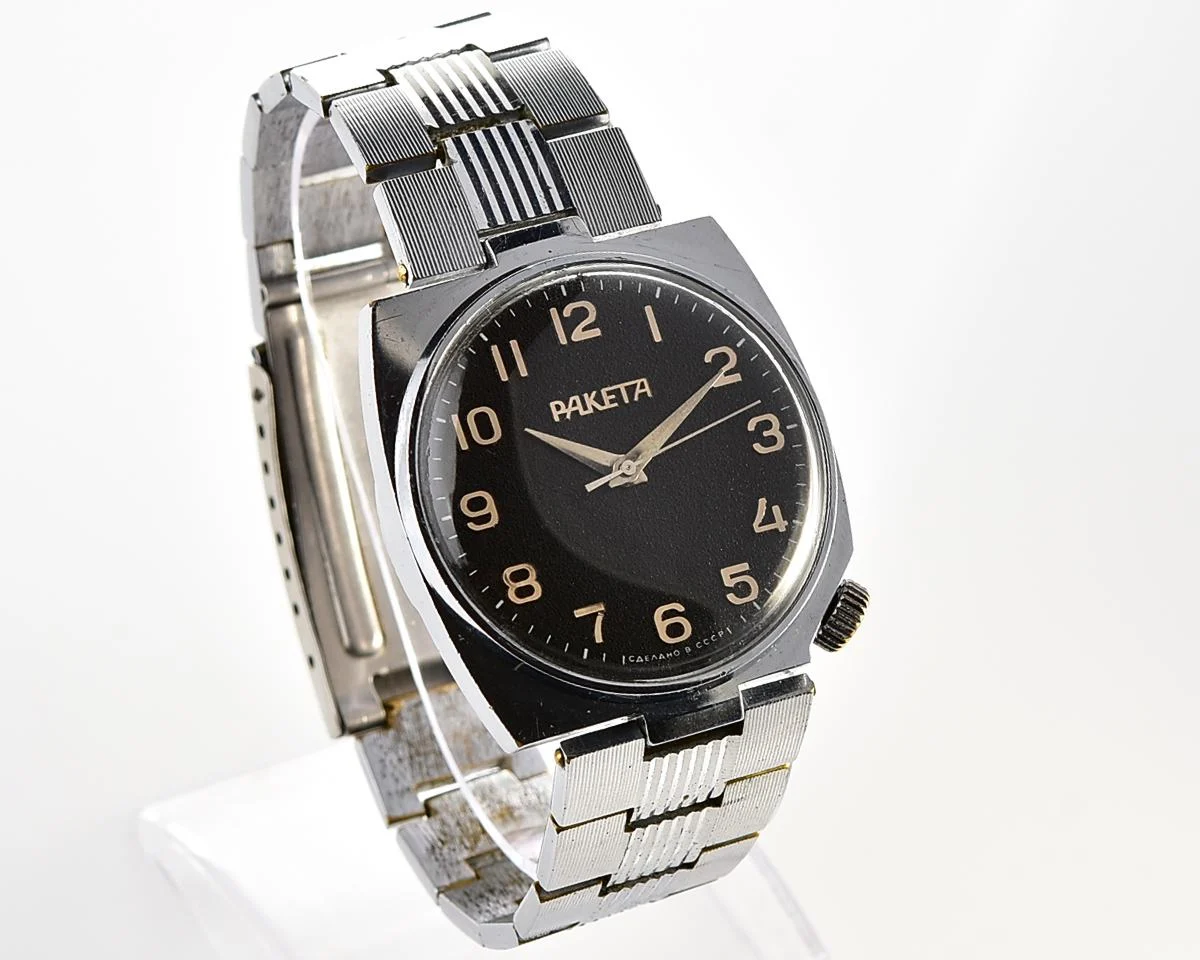 Uncommon Soviet Raketa mechanical wristwatch