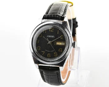 Raketa vintage mechanical wrist watch with double calendar