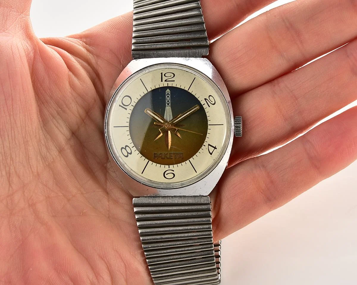 Raketa-Soyuz Soviet mechanical watch - relic of Soviet space exploration era!
