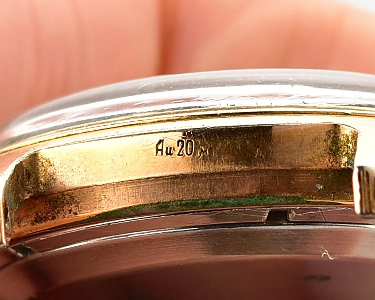 Signal gold-plated vintage mechanical watch with alarm function