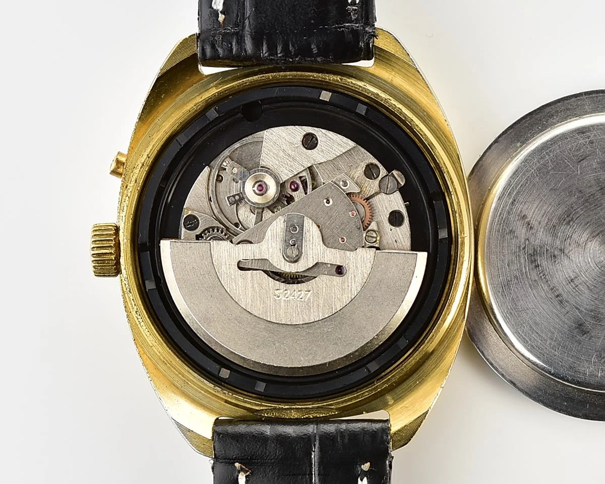 Slava Soviet mechanical vintage watch with automatic self-winding movement