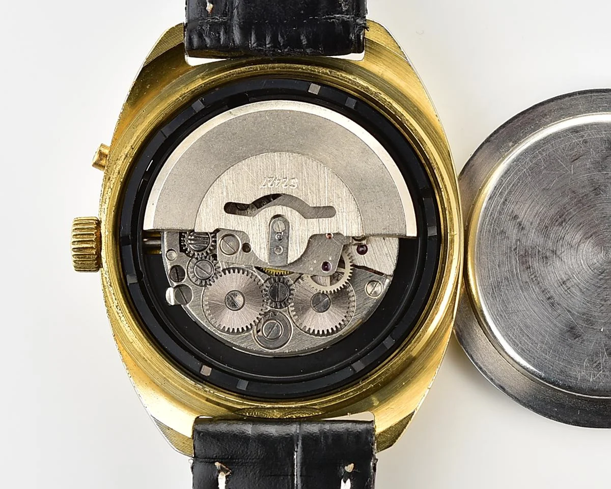 Slava Soviet mechanical vintage watch with automatic self-winding movement
