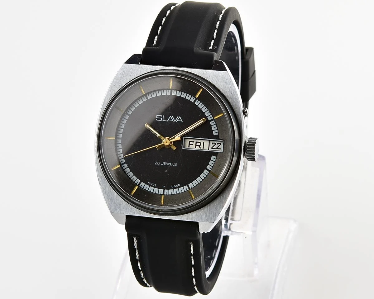 Slava Soviet mechanical vintage watch