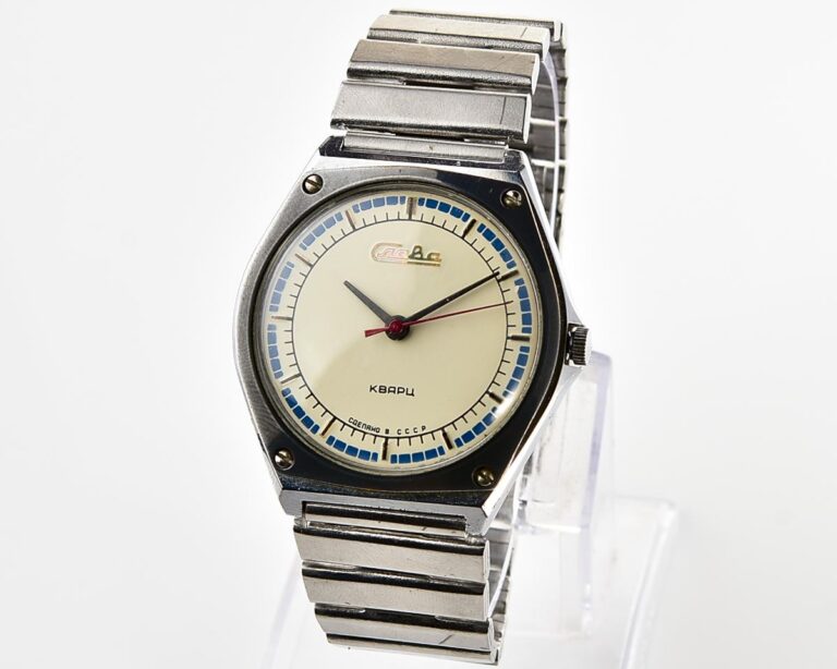 Soviet automatic SLAVA watch with quartz movement