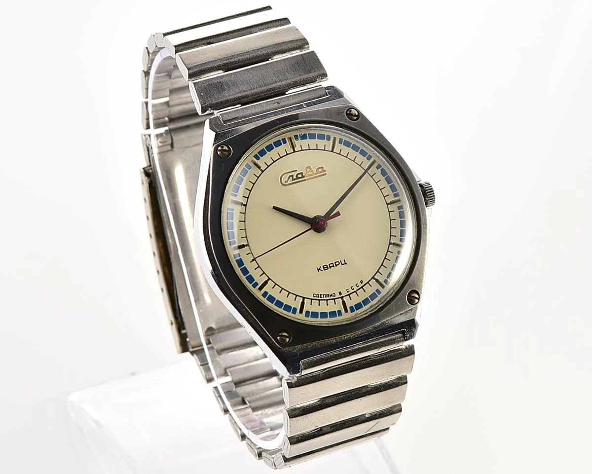 Soviet Slava watch with quartz movement