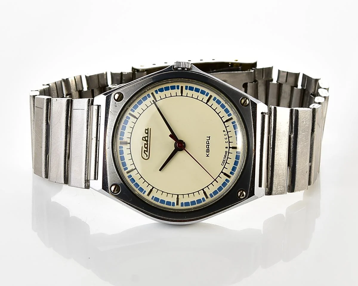 Soviet Slava watch with quartz movement