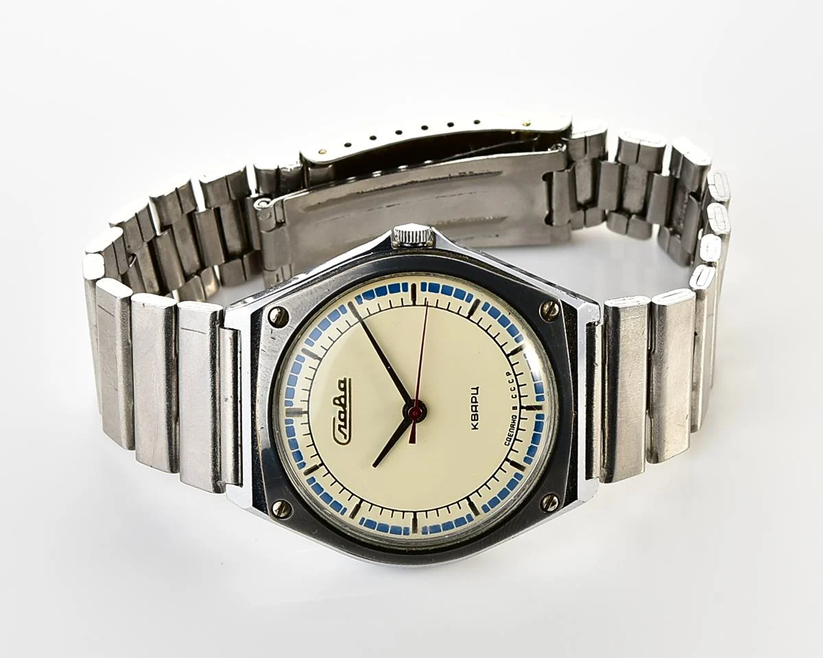 Soviet Slava watch with quartz movement