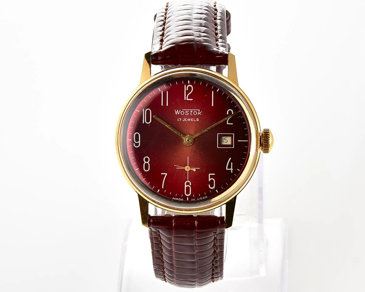 Excellent gold-plated Soviet Wostok (Vostok) vintage mechanical watch