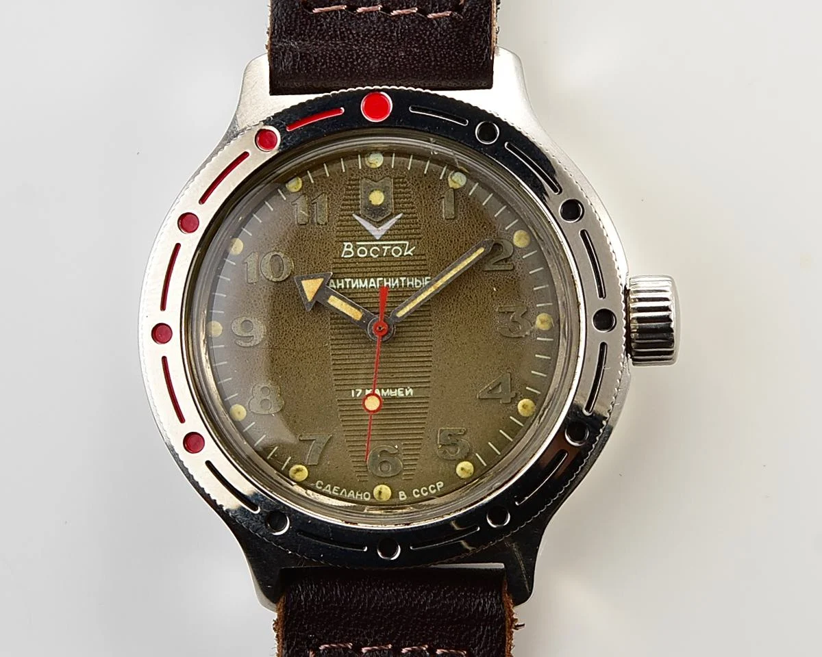 Soviet Vostok Amphibia mechanical wristwatch