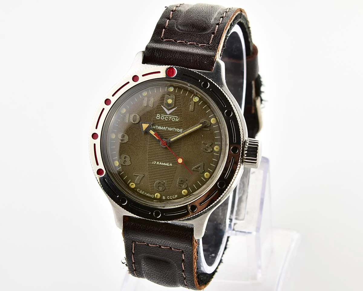Soviet Vostok Amphibia mechanical wristwatch