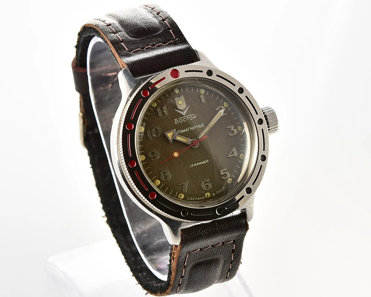 Soviet Vostok Amphibia mechanical wristwatch