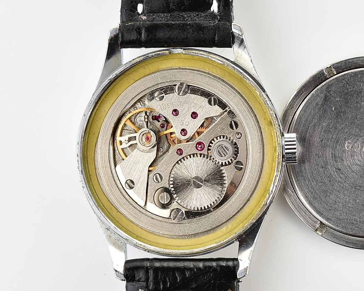 Excellent vintage mechanical Vostok with beige relief dial