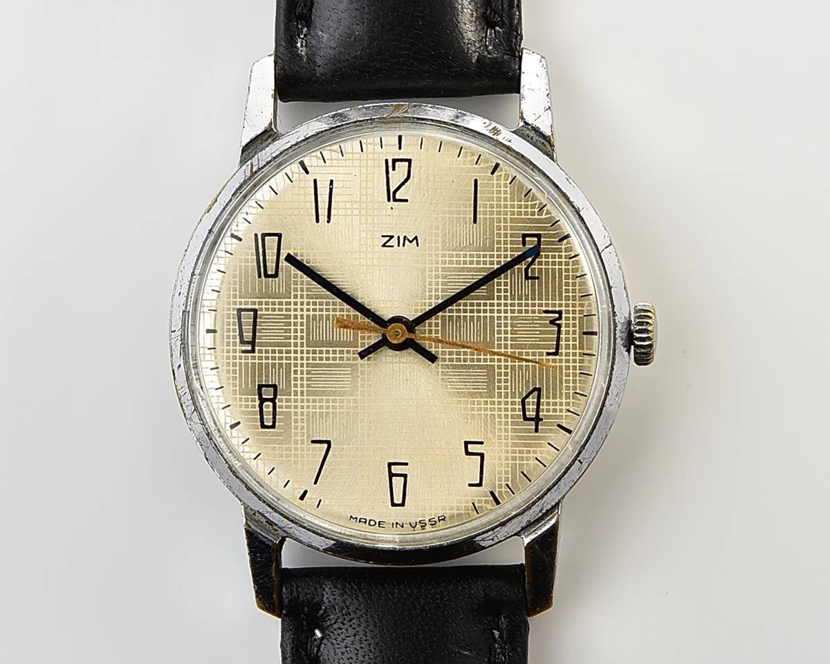 ZiM Soviet mechanical watch with unusual dial