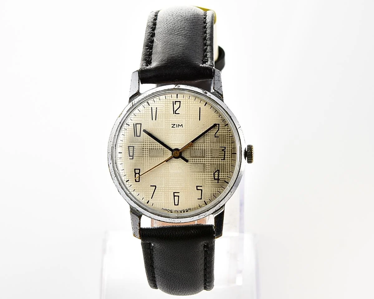 ZiM Soviet mechanical watch with unusual dial