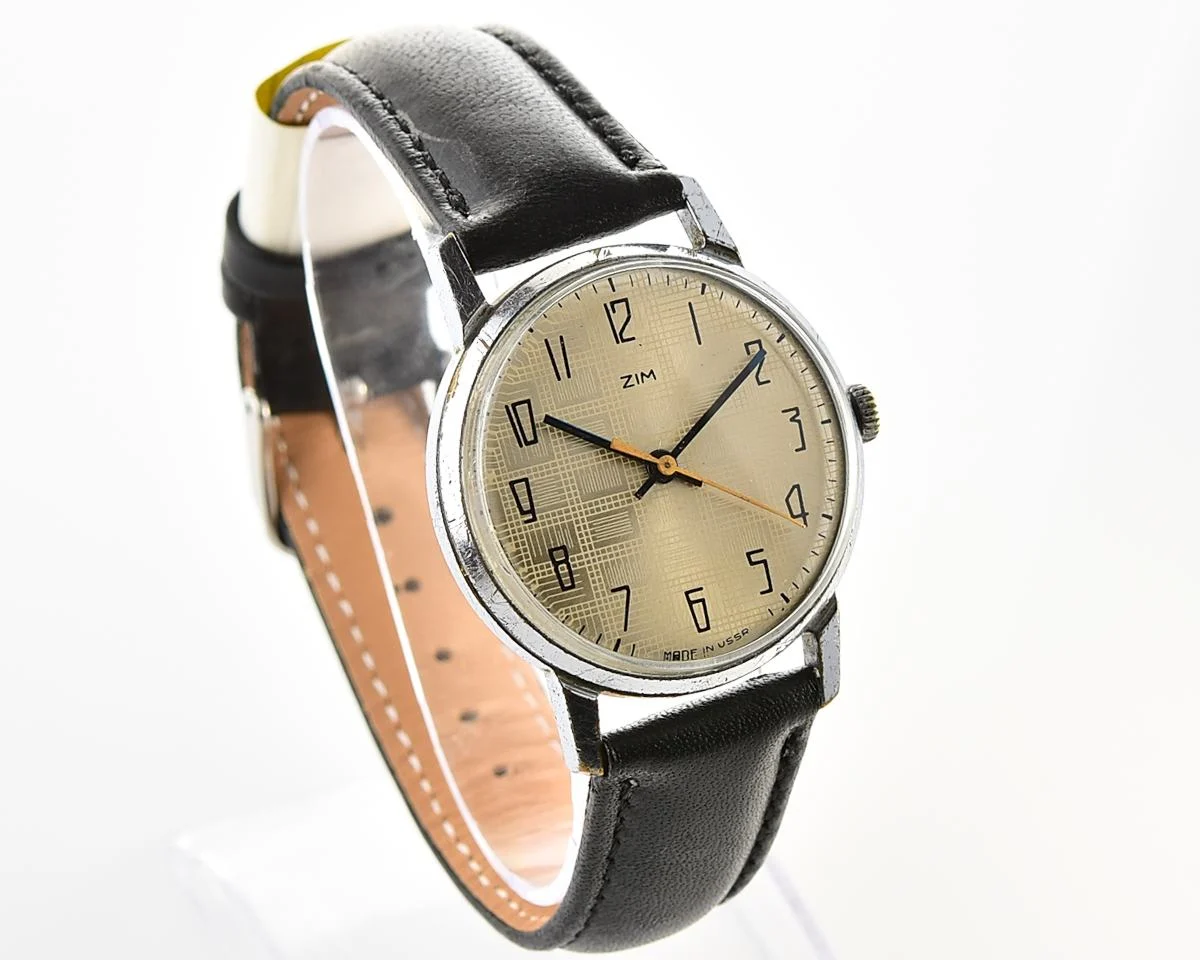 ZiM Soviet mechanical watch with unusual dial