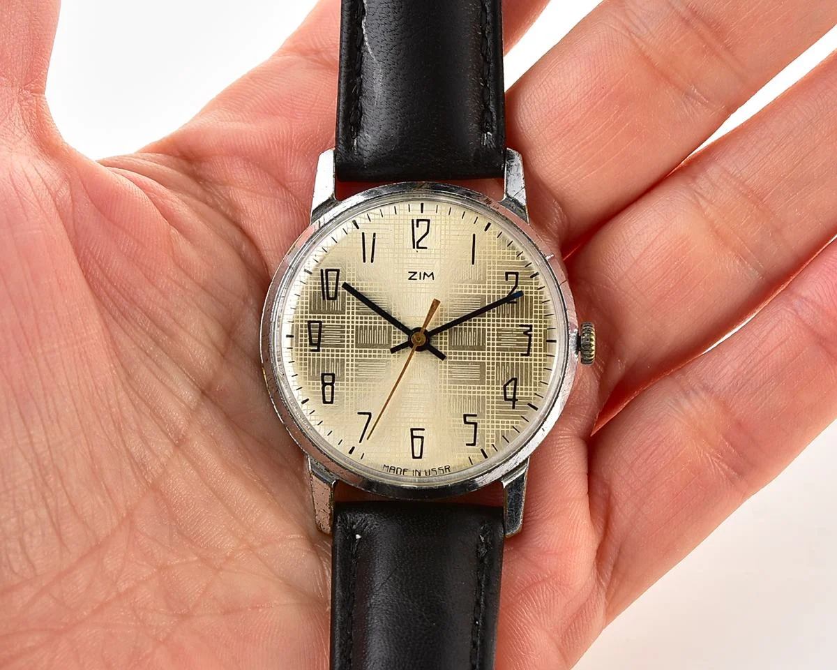 ZiM Soviet mechanical watch with unusual dial