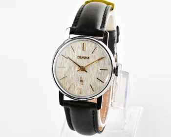 ZiM Soviet mechanical wristwatch with beautiful textured beige dial