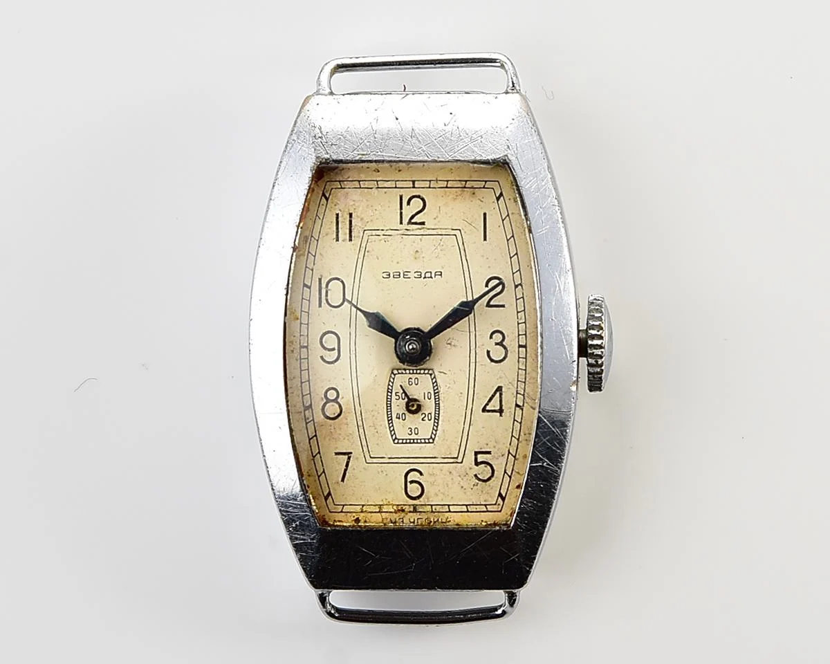 Vintage Soviet Zvezda wrist watch, from 2nd quarter of 1955