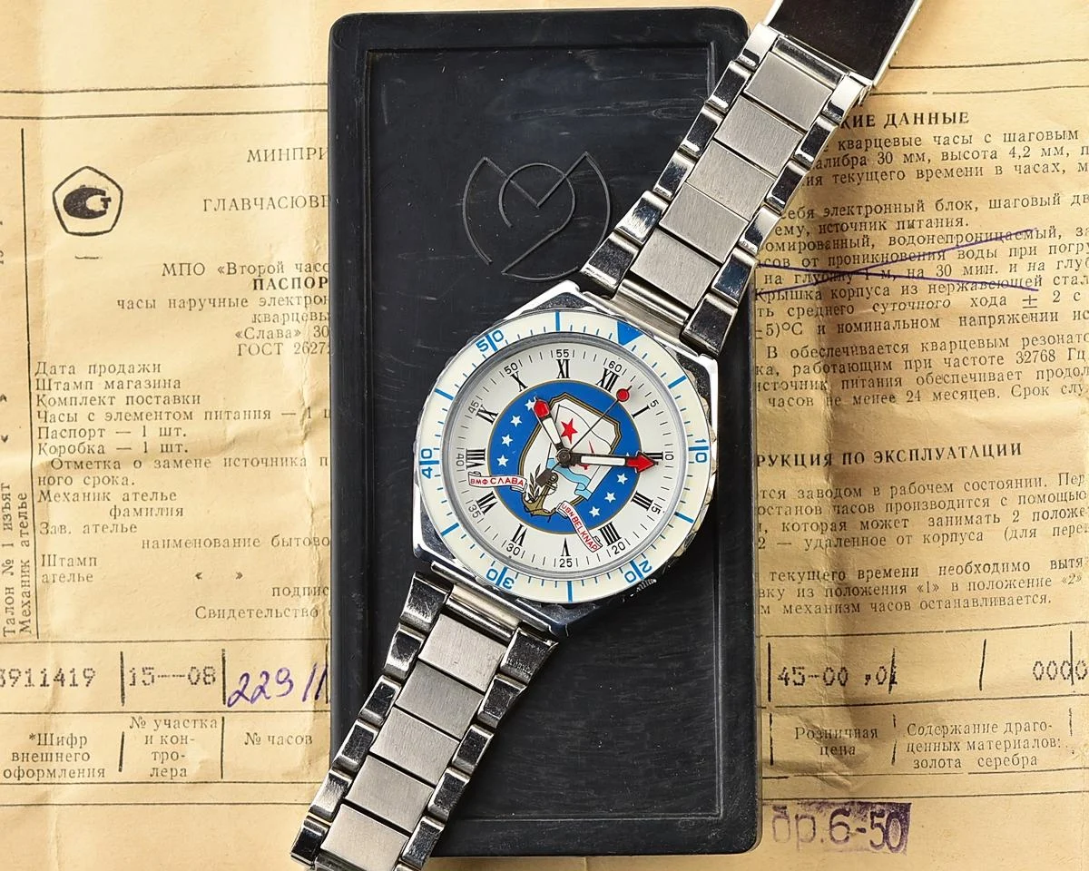 TIME CAPSULE: Soviet Slava quartz wristwatch, Malta summit edition: New Old Stock!