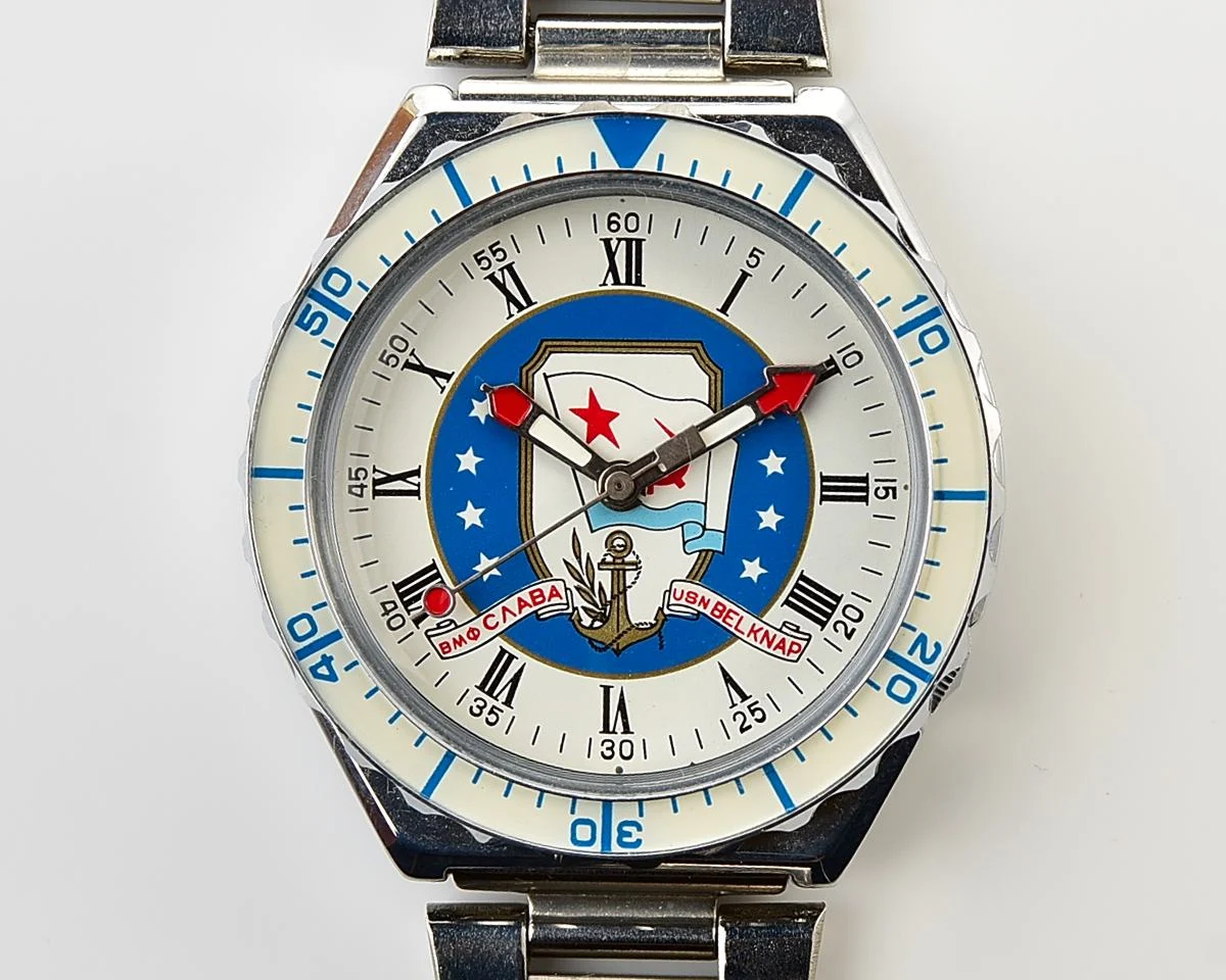 TIME CAPSULE: Soviet Slava quartz wristwatch, Malta summit edition: New Old Stock!