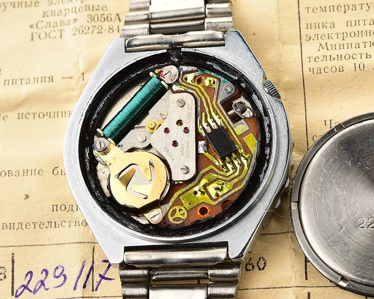 TIME CAPSULE: Soviet Slava quartz wristwatch, Malta summit edition: New Old Stock!
